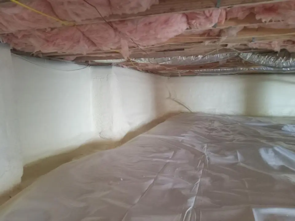 Crawl space encapsulation with closed-cell spray foam for Metal Roof Coating in Vermillion